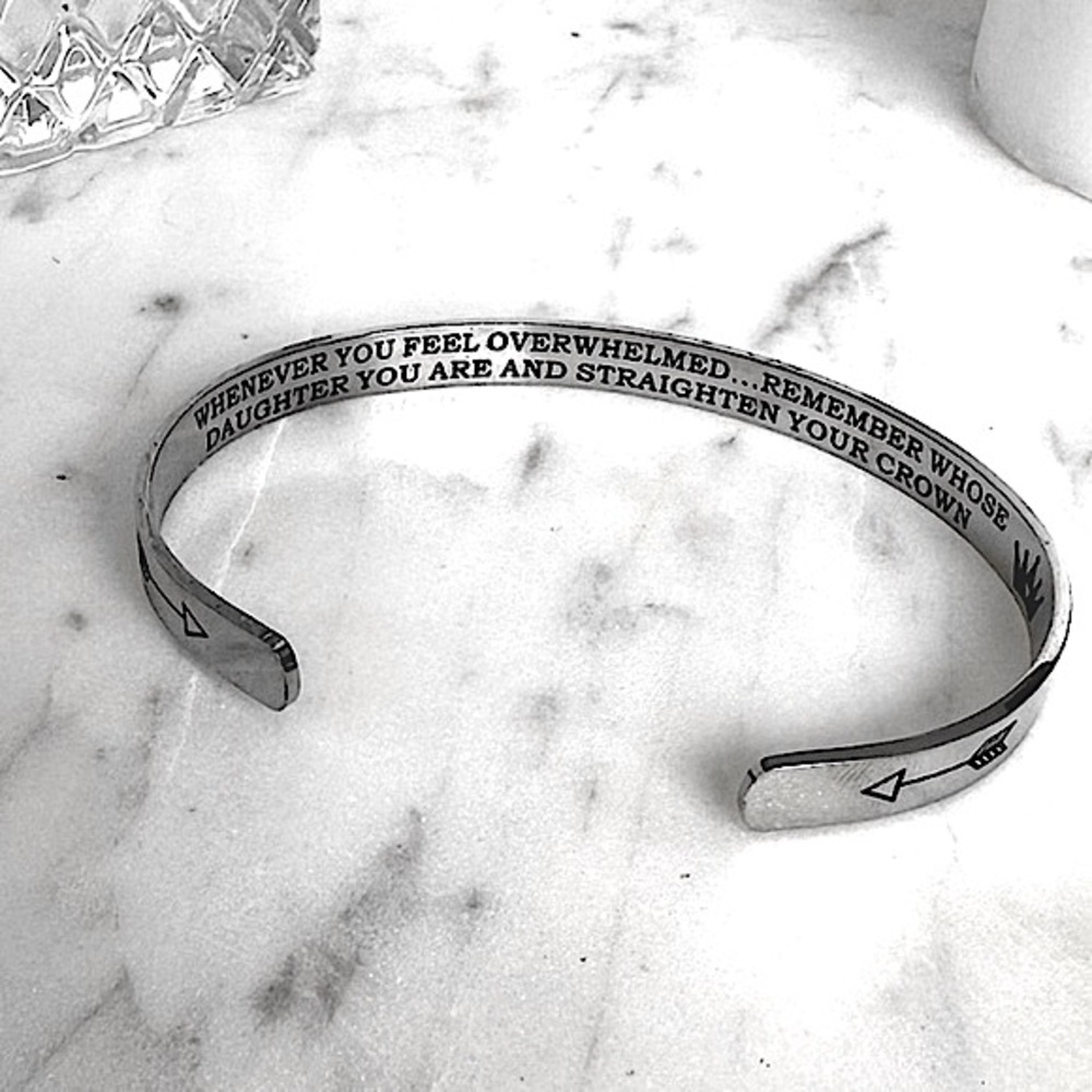 n e w | silver cuff with engraved sentiment | mother daughter | gift